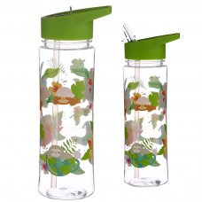 BOT35: Reusable 550ml Water Bottle with Flip Straw - Just Hanging Around Sloth