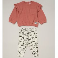C05547: Baby Girls Waffle Top & Legging Outfit (3-24 Months)