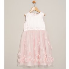 C05916: Girls 3D Flowers Dress With Velvet Bolero  (3-8 Years)