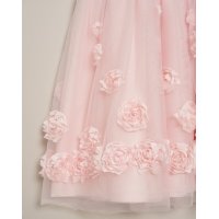C05916: Girls 3D Flowers Dress With Velvet Bolero  (3-8 Years)
