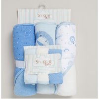 C05935: Baby Lion 6 Piece Hooded Towels & Washcloths Bath Time Set