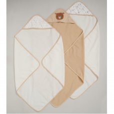 C05936: Baby Bear 6 Piece Hooded Towels & Washcloths Bath Time Set