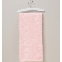 C06071: Baby Pink Floral Embossed Wrap On A Wooden Hanger