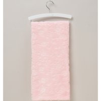 C06071: Baby Pink Floral Embossed Wrap On A Wooden Hanger