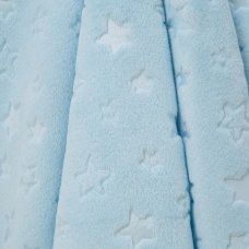 C06069: Baby Blue Stars Embossed Wrap On A Wooden Hanger