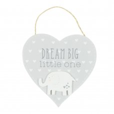CG1446: 'PETIT CHERI' HEART PLAQUE "DREAM BIG"