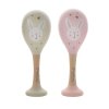 CG1778: BAMBINO TOY WOODEN MARACAS RABBIT PINK- Set 0f 2