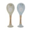 CG1779: BAMBINO TOY WOODEN MARACAS RABBIT BLUE- Set 0f 2