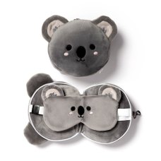 CUSH226: Relaxeazzz Adormals Koala Plush Travel Pillow & Eye Mask