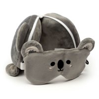 CUSH226: Relaxeazzz Adormals Koala Plush Travel Pillow & Eye Mask