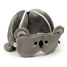 CUSH226: Relaxeazzz Adormals Koala Plush Travel Pillow & Eye Mask