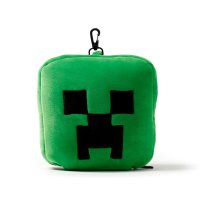 CUSH306: Relaxeazzz Miecraft Creeper Shaped Plush Travel Pillow & Eye Mask