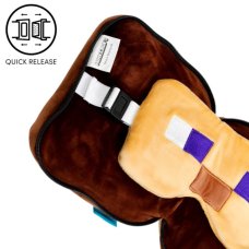 CUSH306: Relaxeazzz Minecraft Steve Shaped Plush Travel Pillow & Eye Mask