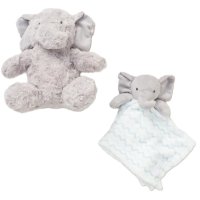 D06333: Baby Elephant Plush Toy & Comforter Set