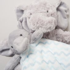 D06333: Baby Elephant Plush Toy & Comforter Set