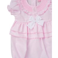 D06408: Baby Girls Romper With Bow (0-9 Months)