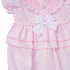 D06408: Baby Girls Romper With Bow (0-9 Months)