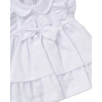 D06453A:  Baby Girls BA Tiered Dress, Pant & Headband Set (0-9 Months)