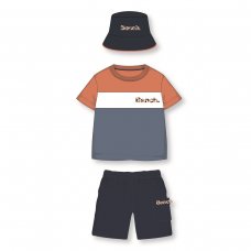 D06595: Boys Bench T-Shirt, Short & Hat Outfit (18 Months-5 Years)