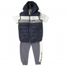 D06600: Boys Bench Gilet, T-Shirt, Jog Pant Outfit (18 Months-5 Years)