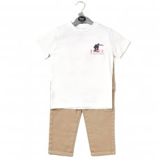 D06624: Boys Bench T-Shirt & Cargo Pant Outfit (18 Months-5 Years)