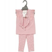 D06820: Baby Girls Top, Ribbed Leggings & Headband Outfit (9-24 Months)