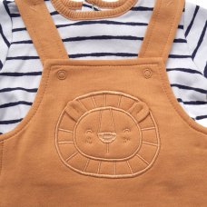 D06923:  Baby Boys Lion Applique Dungaree & T-Shirt  (0-9 Months)