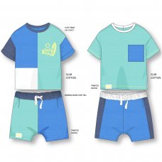 D07079: Baby Boys 2 Pack T-Shirt & 2 Pack Short Set (9-24 Months)