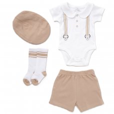 D07284:  Baby Boys 4 Piece Outfit (0-12 Months)
