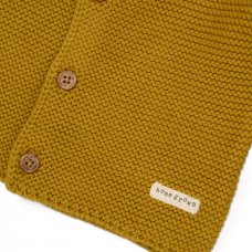 D07149: Baby Mustard Organic Cotton Knit Cardigan (0-12 Months)