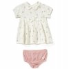 D07204: Baby Girls Muslin Dress, Headband & Terry Towelling Knickers Outfit  (0-12 Months)