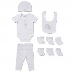 D07435: Baby Unisex Elephant 10 Piece Gift Set (NB-6 Months)