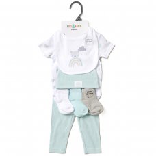D07437: Baby Unisex Rainbow Bear 10 Piece Gift Set (NB-6 Months)
