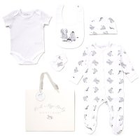 D07494: Baby Unisex Animals  6 Piece Mesh Bag Gift Set (NB-6 Months)