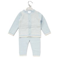 E07623: Baby Boys Knitted 2 Piece Outfit (0-12 Months)