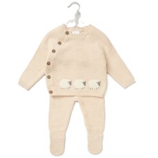 E07625: Baby Unisex Knitted 2 Piece Outfit (0-12 Months)