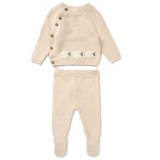 E07625: Baby Unisex Knitted 2 Piece Outfit (0-12 Months)