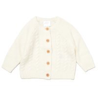 RBBC1: Baby Cream Knitted Cardigan (0-12 Months)