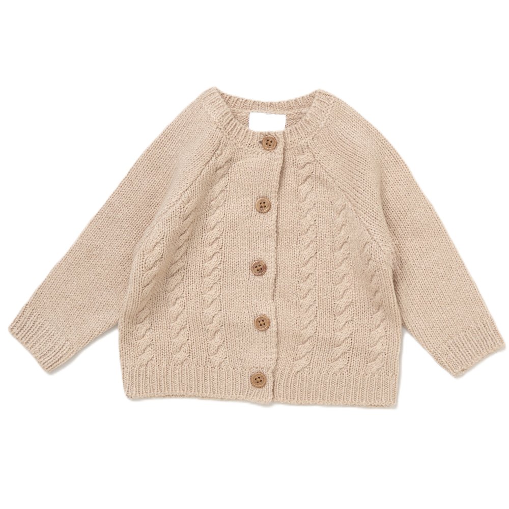 RBBC2: Baby Beige Knitted Cardigan (0-6 Months) RBBC2: Baby Beige Knitted Cardigan (0-6 Months)