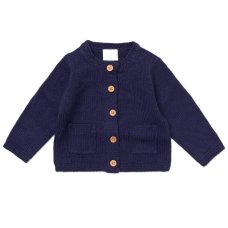 RBBC4: Baby Navy Knitted Cardigan (0-12 Months)