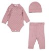 E07701: Baby Pink True Knit 3 Piece Outfit (0-12 Months)