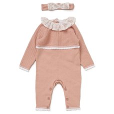 E07710: Baby Girls Knitted/ Woven Mix All in One (0-12 Months)