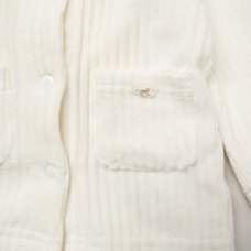 E07784: Baby Unisex Jumbo Velour Jacket With Interlock Lining & Jumbo Velour Footed Trousers Outfit (0-9 Months)