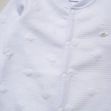 E07816: Baby Unisex Quilt Jacquard All in One, Bib & Bodysuit (NB-6 Months)