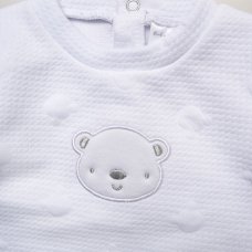 E07820: Baby Unisex Quilt Top, Hat & Footed Trousers Outfit (0-9 Months)