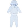 E07821: Baby Boys Quilt Jacquard Jacket & Footed Trousers Outfit (0-9 Months)