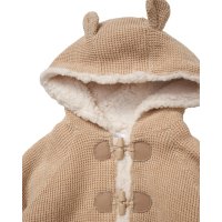 E07896: Baby True Knit Hooded Pram Suit With Sherpa Lining (0-12 Months)