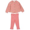 E07930B: Girls Knitted Cardigan & Ribbed Legging Outfit (2-5 Years)
