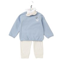 E08051: Baby Girls Sweatshirt, Ribbed Jog Pant & Headband Outfit (9-24 Months)
