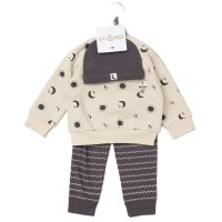 E08053: Baby Boys Sweatshirt, Ribbed Jog Pant & Hat Outfit (9-24 Months)